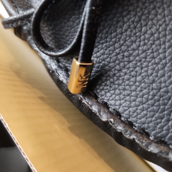 Nitb Michael Kors MK logo slip on loafers black leather Daisy Moccasins - Picture 4 of 5